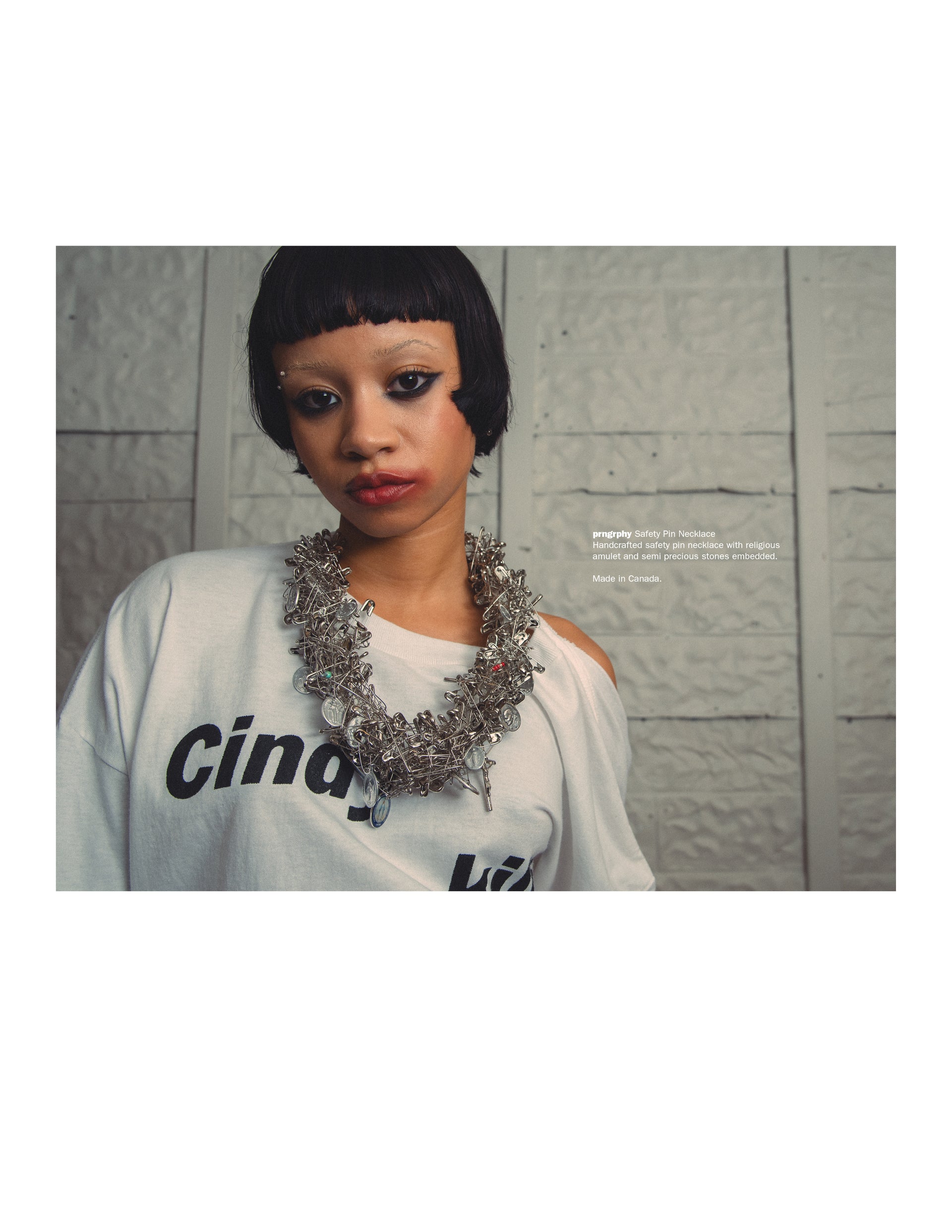 Prngrphy - Safety Pin Necklace