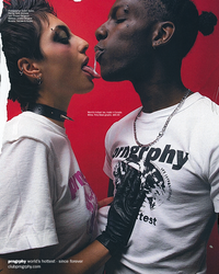 Club prngrphy Sex International Tee Shirts Pink & White Post Punk