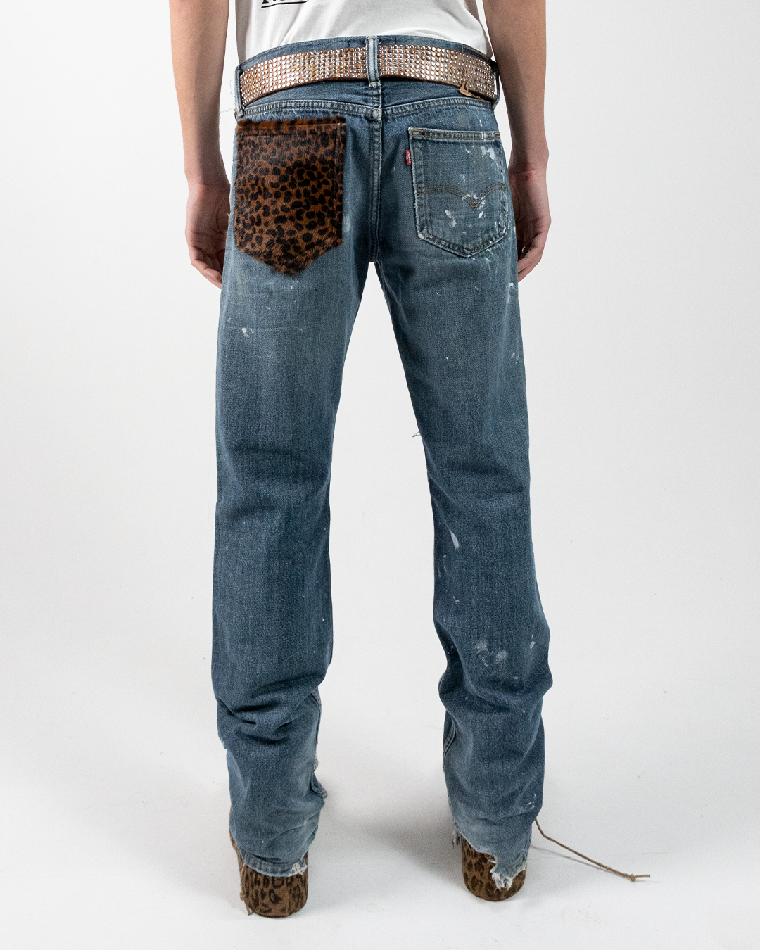 Prngrphy - Leopard Patch Denim 34
