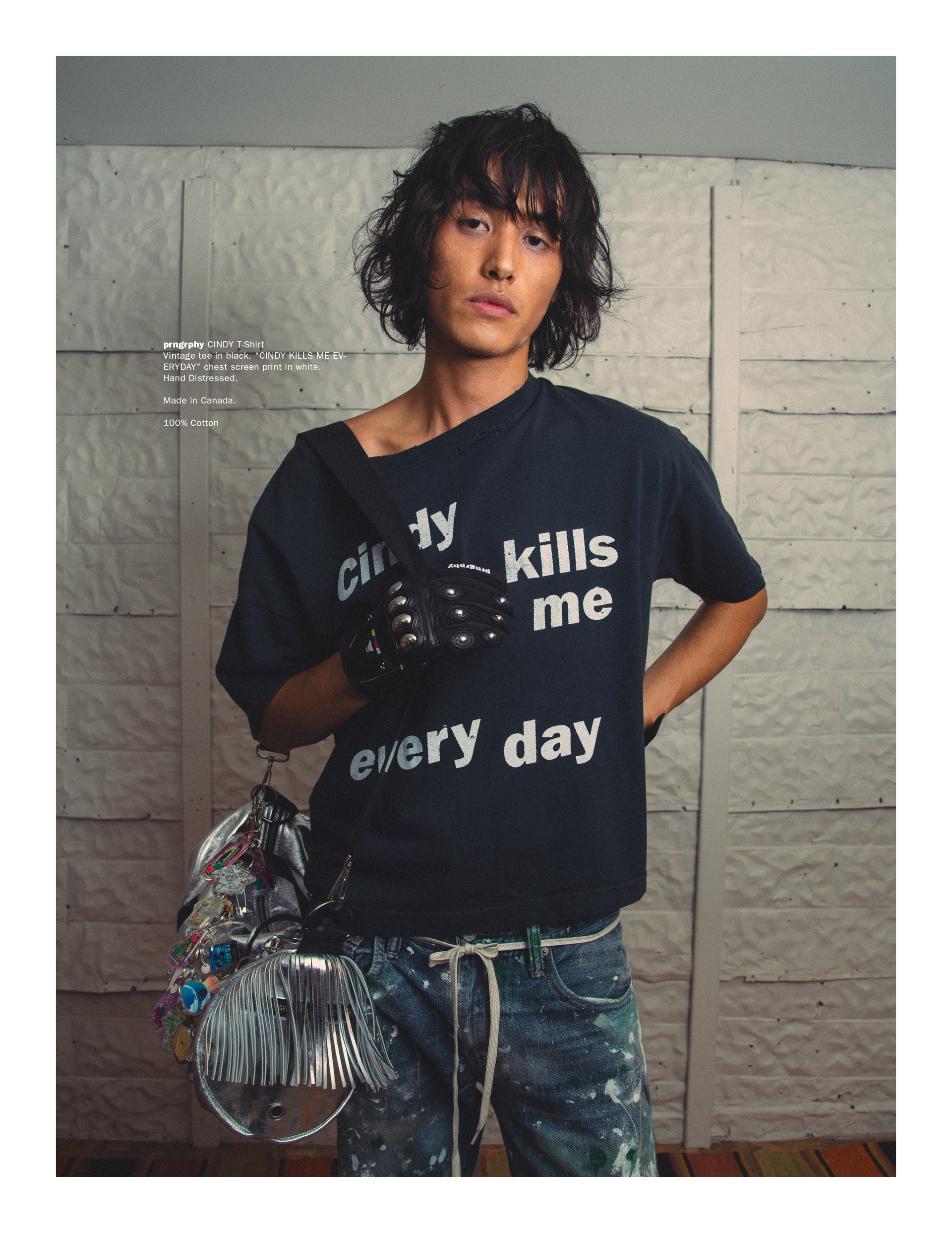 Prngrphy – “CINDY” Cropped Tee L