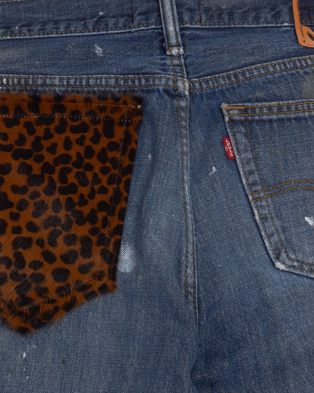 Prngrphy - Leopard Patch Denim 34