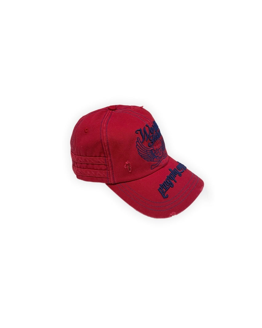 Red World's Hottest "prngrphy angels" Distressed Cap