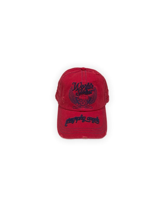 Red World's Hottest "prngrphy angels" Distressed Cap