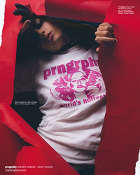 Club prngrphy Sex International Tee Shirts Pink & White Post Punk