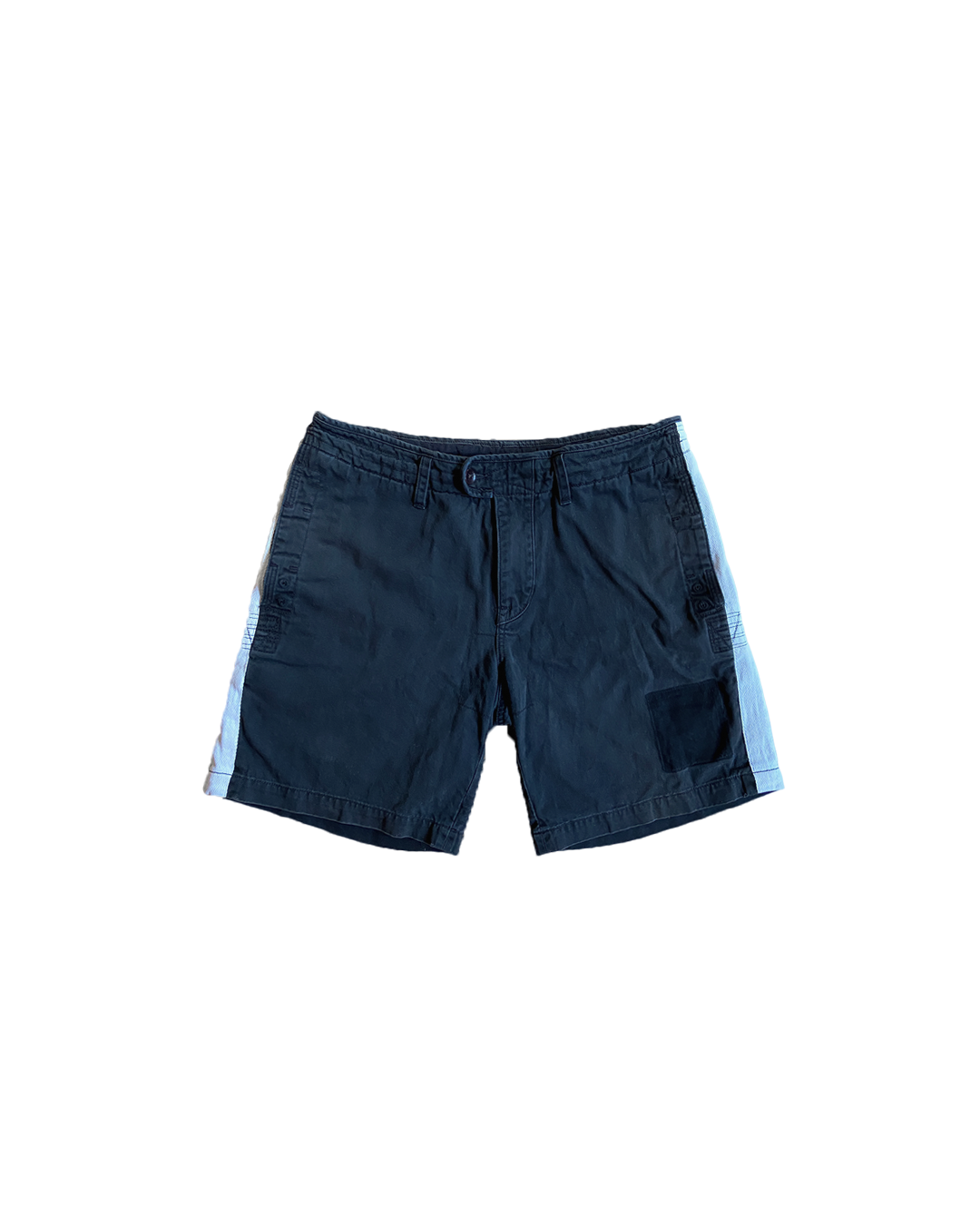 Ralph Lauren Un-Badged Faded Navy Rowing Rugby Shorts