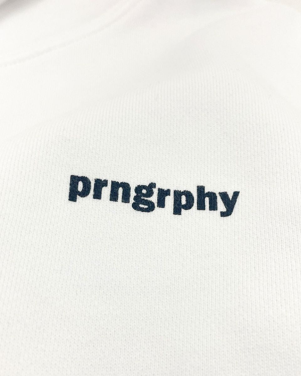 Prngrphy Logo Hoodie White