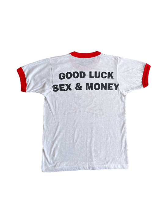 prngrphy Red 'GOOD LUCK, SEX AND MONEY' Ringer T-Shirt