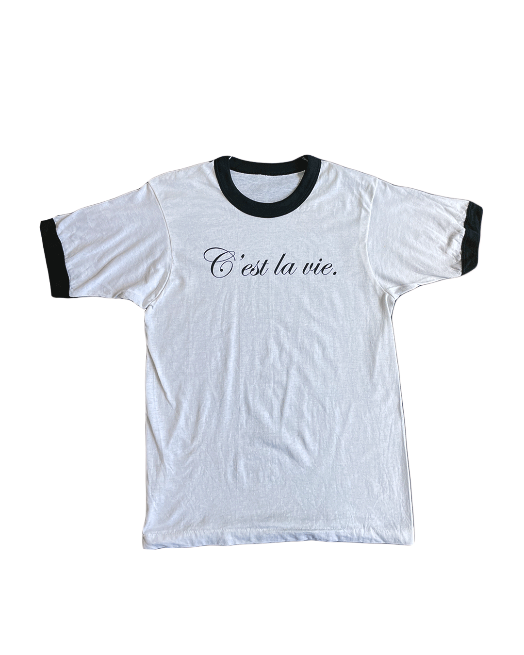 prngrphy Black 'C'est la vie.' Ringer T-Shirt