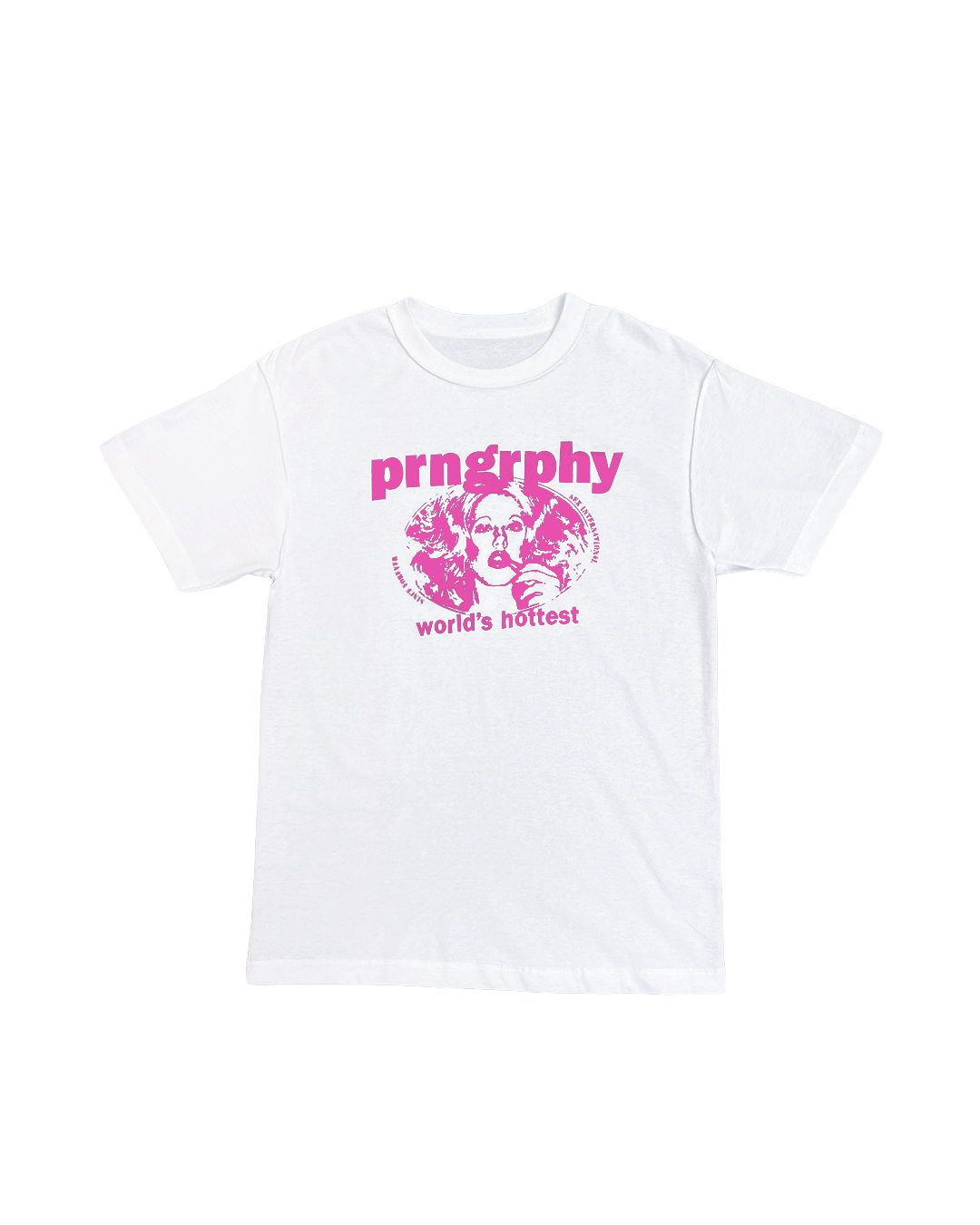 Prngrphy - 'World's Hottest' Pink / Black T-Shirt